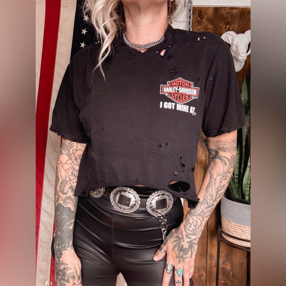 Vintage Harley Crop